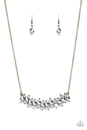 Icy Intensity Brass Paparazzi Necklace