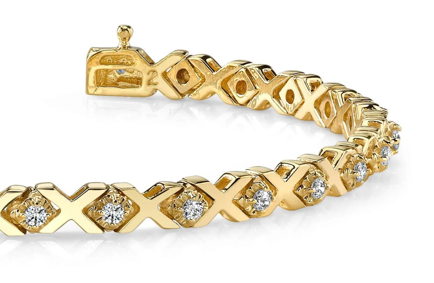 Illusion X And Lab-Grown Diamond Bracelet with 0.66 ct.(finished) 1.5mm