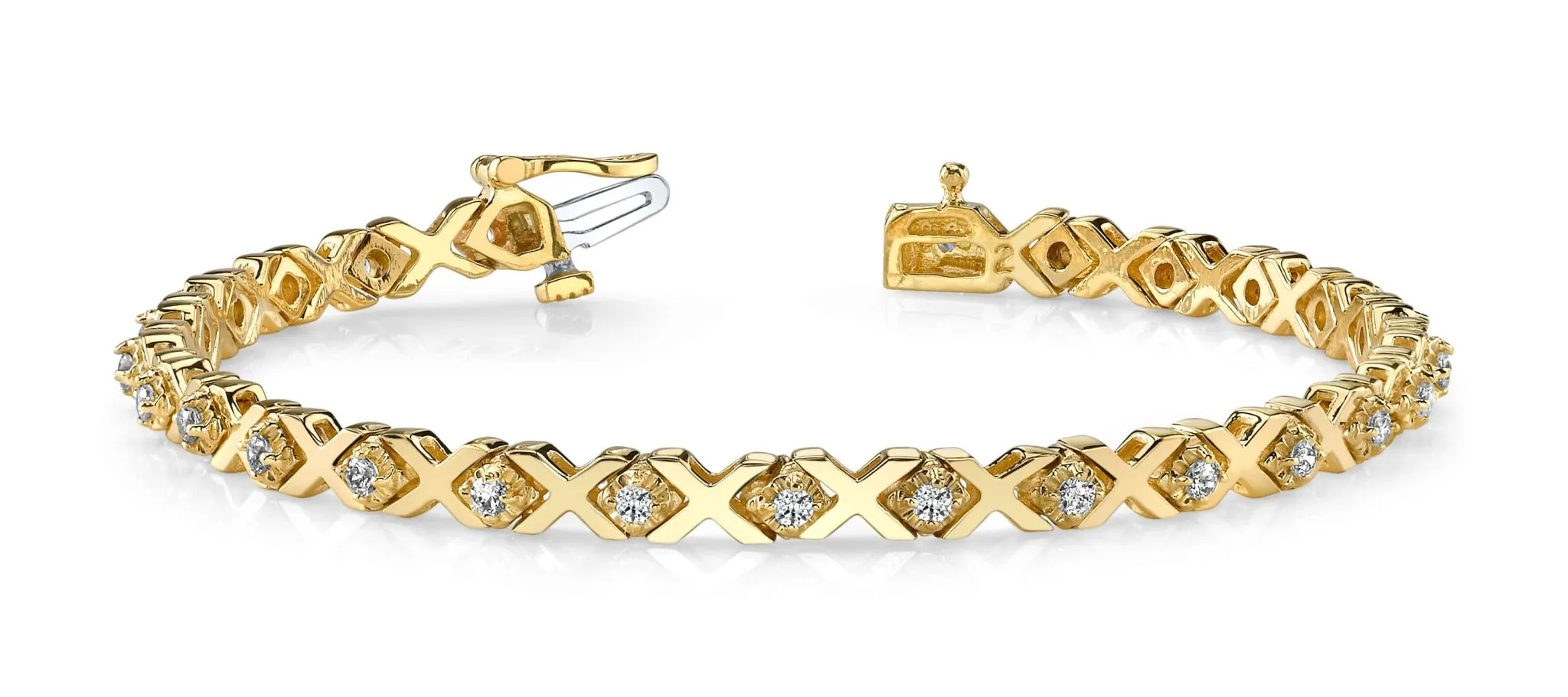 Illusion X And Lab-Grown Diamond Bracelet with 0.66 ct.(finished) 1.5mm