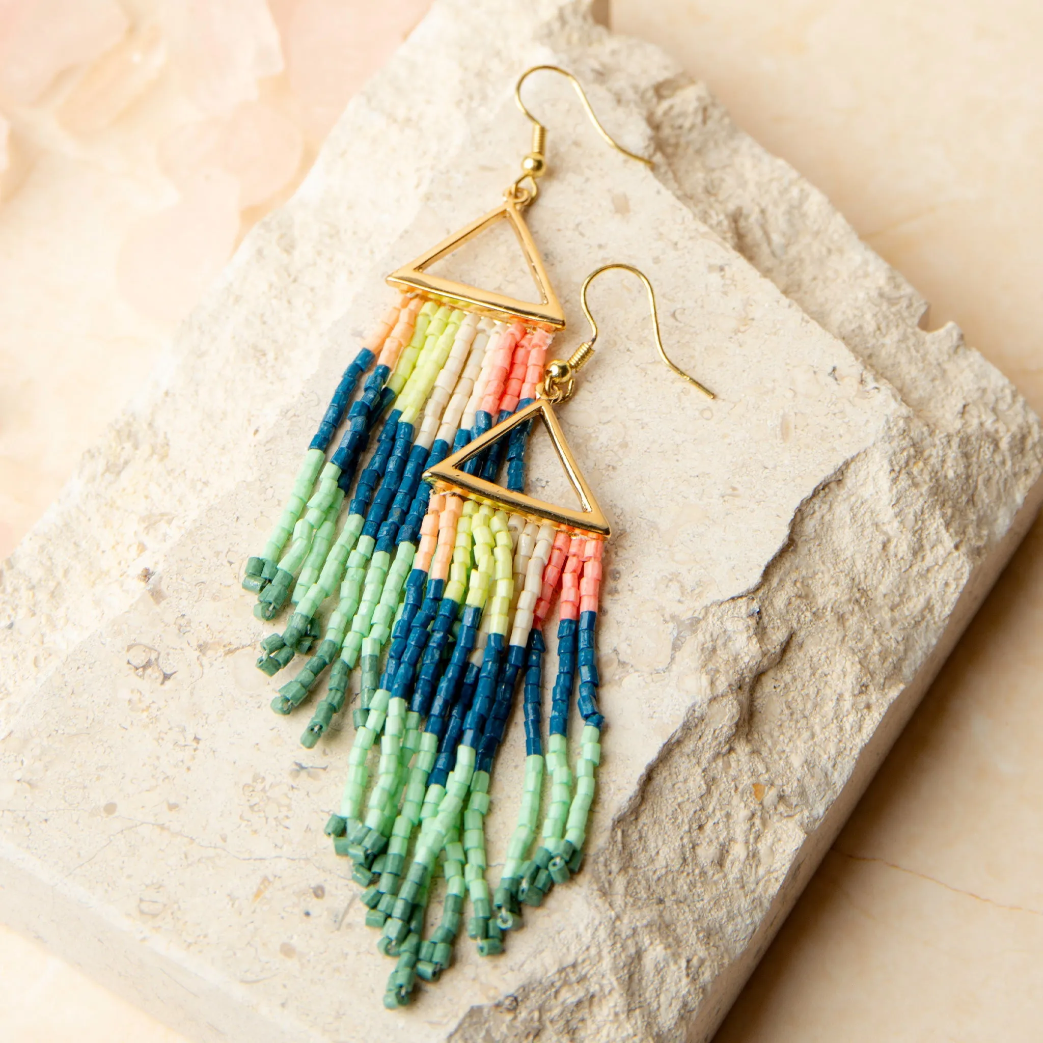 Irie Seed Bead Chandelier Earrings