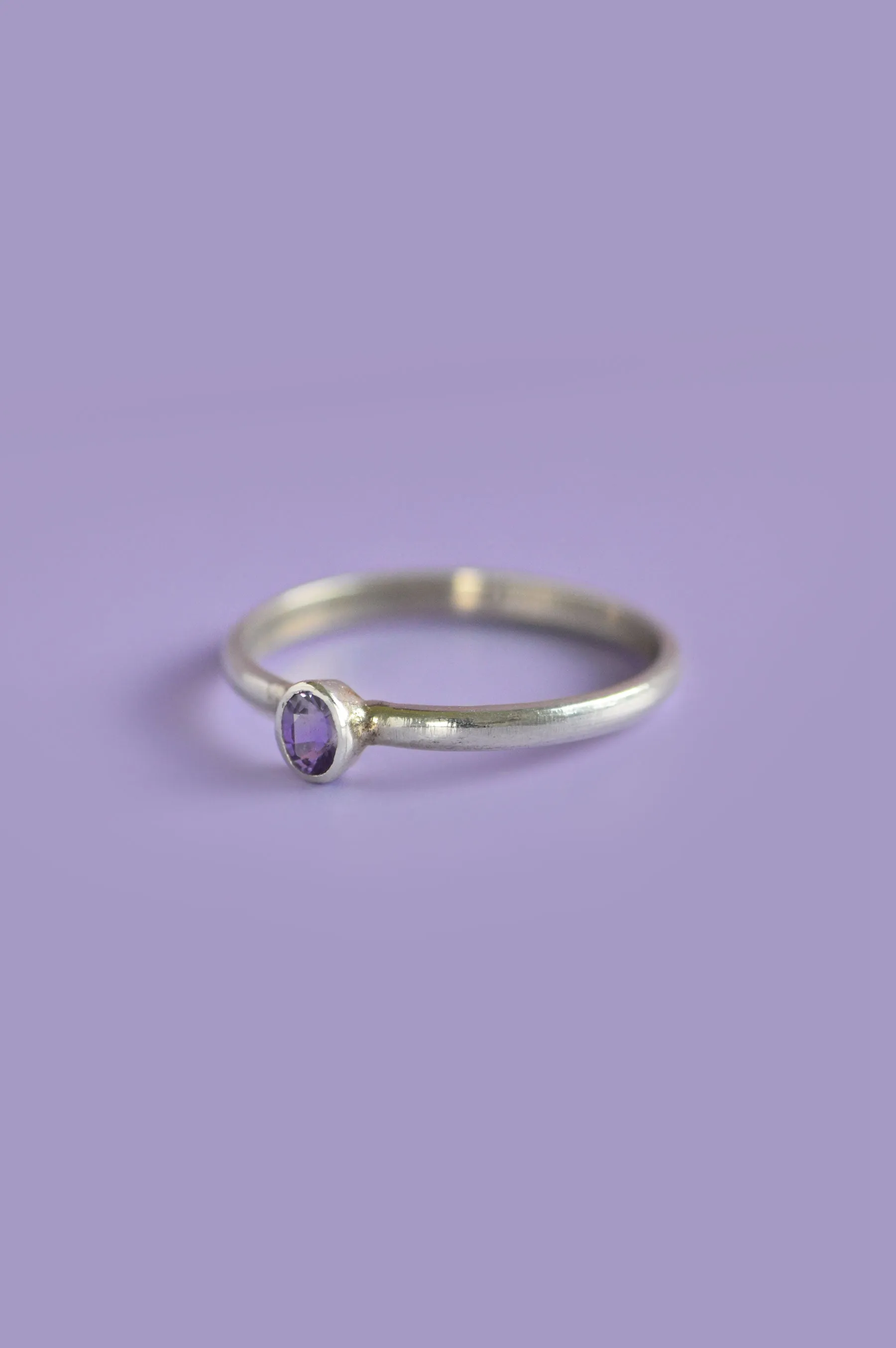 Julia Purple Sapphire Silver Ring