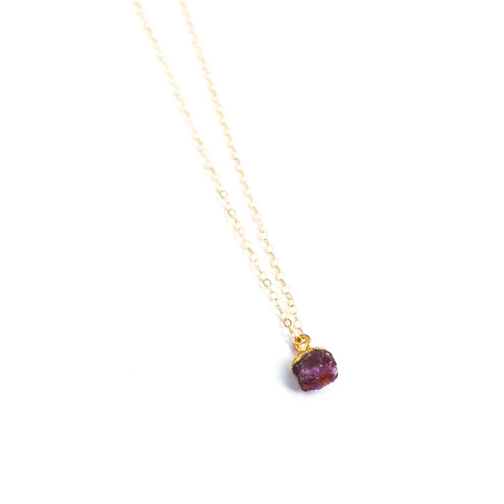 July Birthstone Necklace (Ruby)