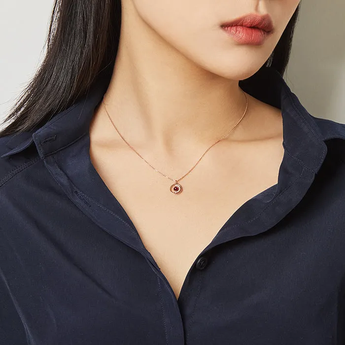 [July Birthstone] Petite D.D Gold Necklace JDRNRWS127R
