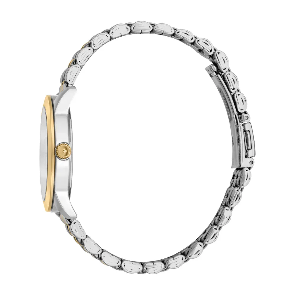 Just Cavalli Women's Two Tone Watch with Silver Dial