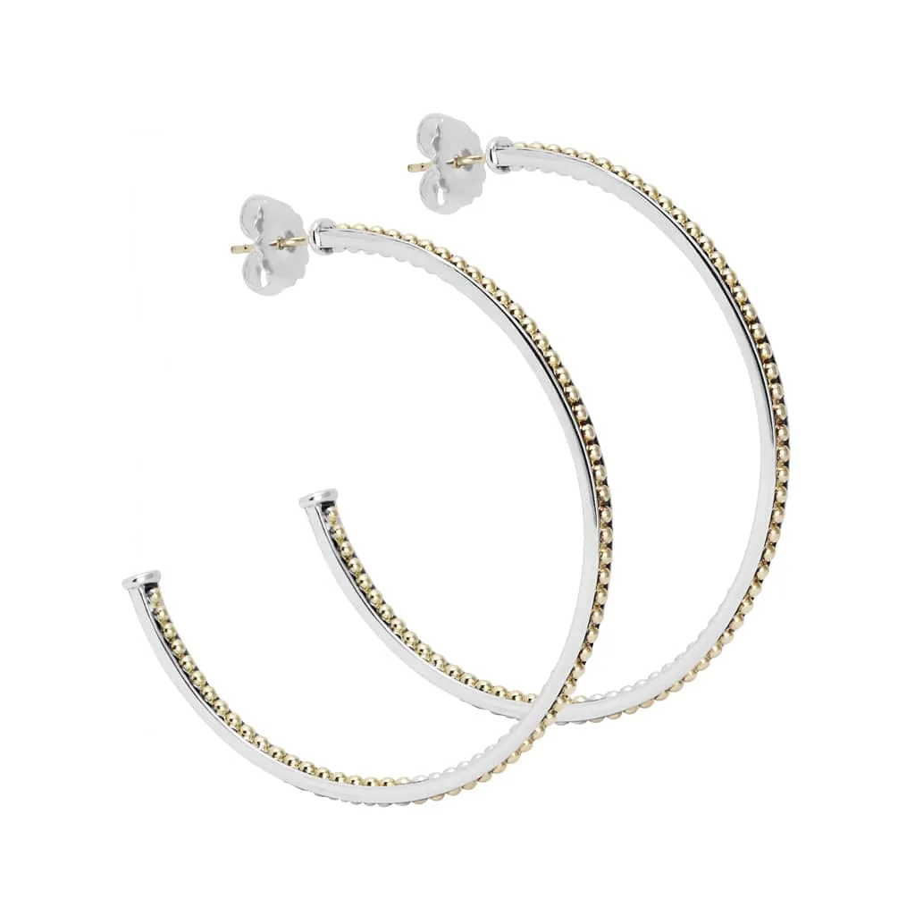 KSL Large Two-Tone Hoop Earrings