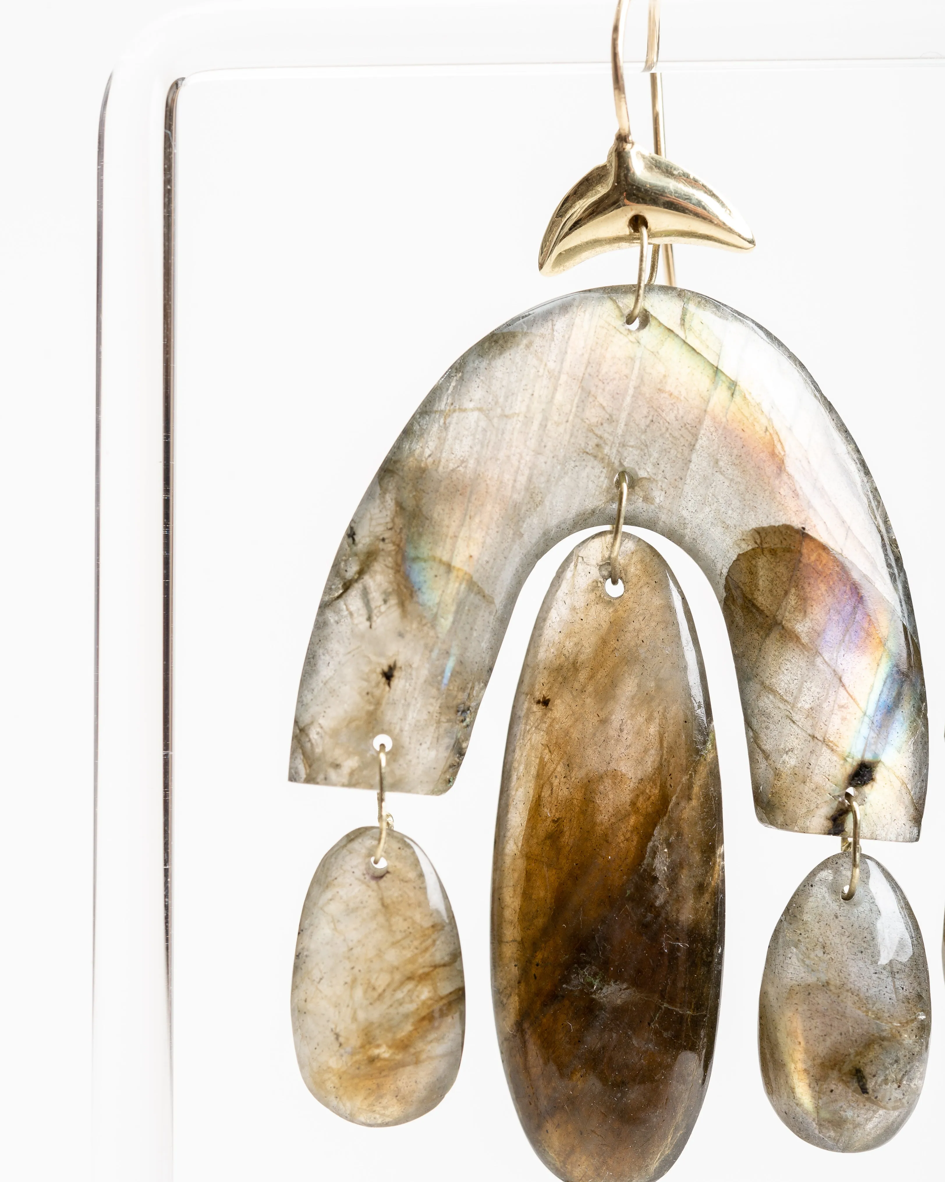 labrodorite chandelier earrings