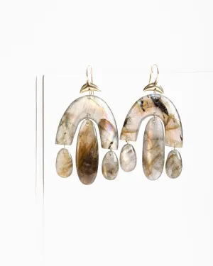 labrodorite chandelier earrings