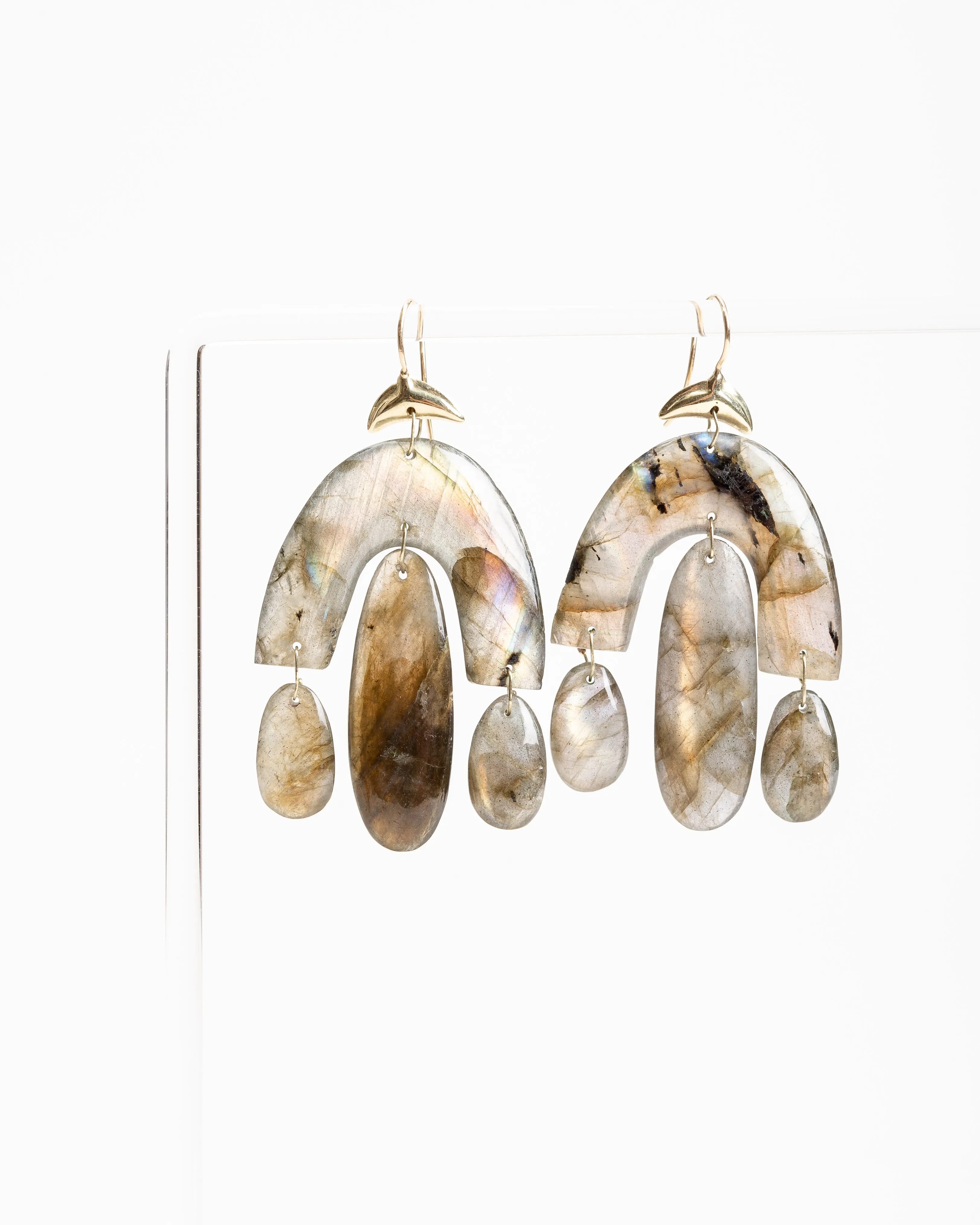 labrodorite chandelier earrings