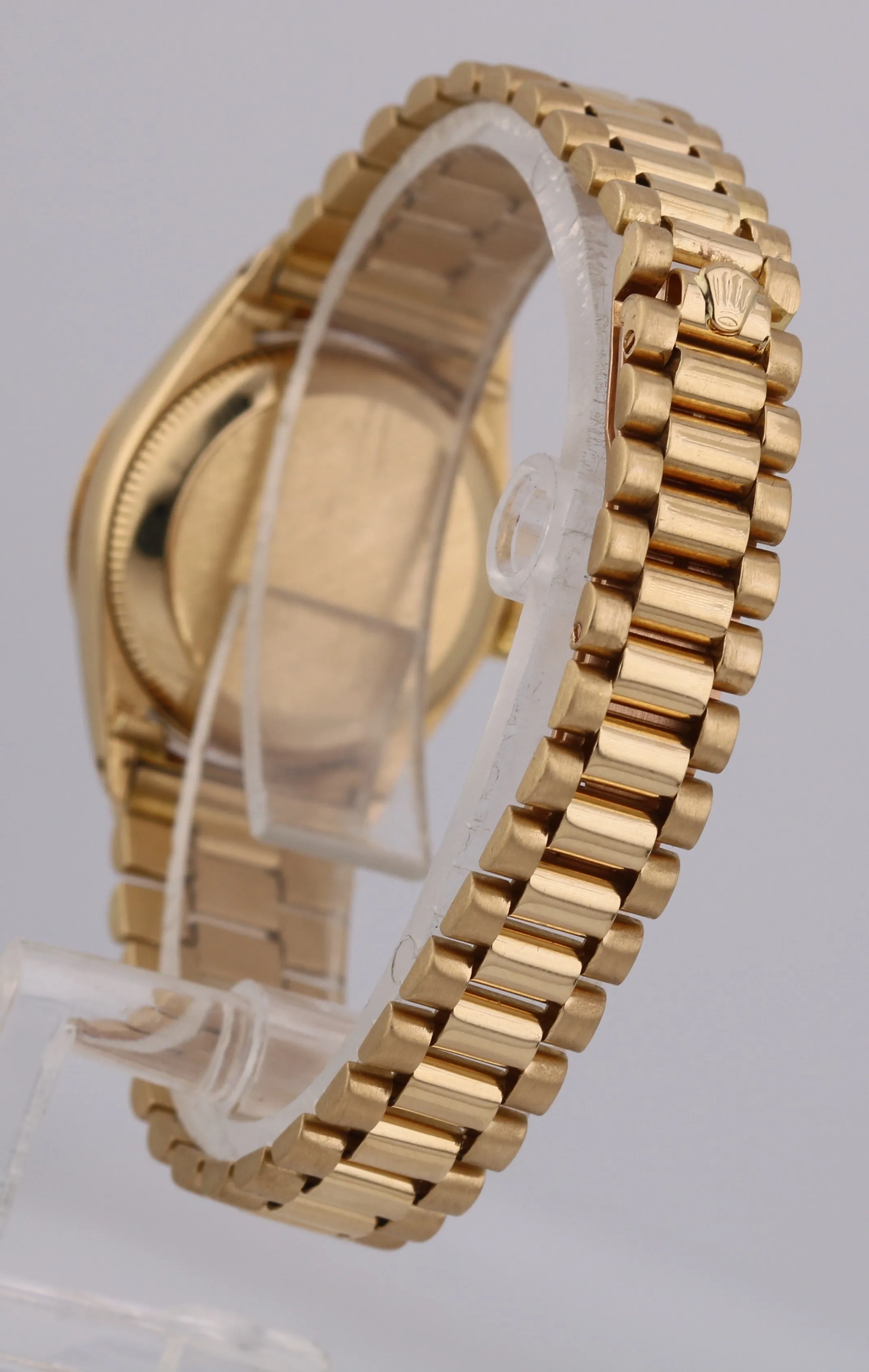 Ladies Rolex DateJust President 26mm Champagne 18K Yellow Gold Watch 6517
