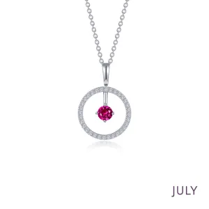 Lafonn July Birthstone Reversible Open Circle Necklace
