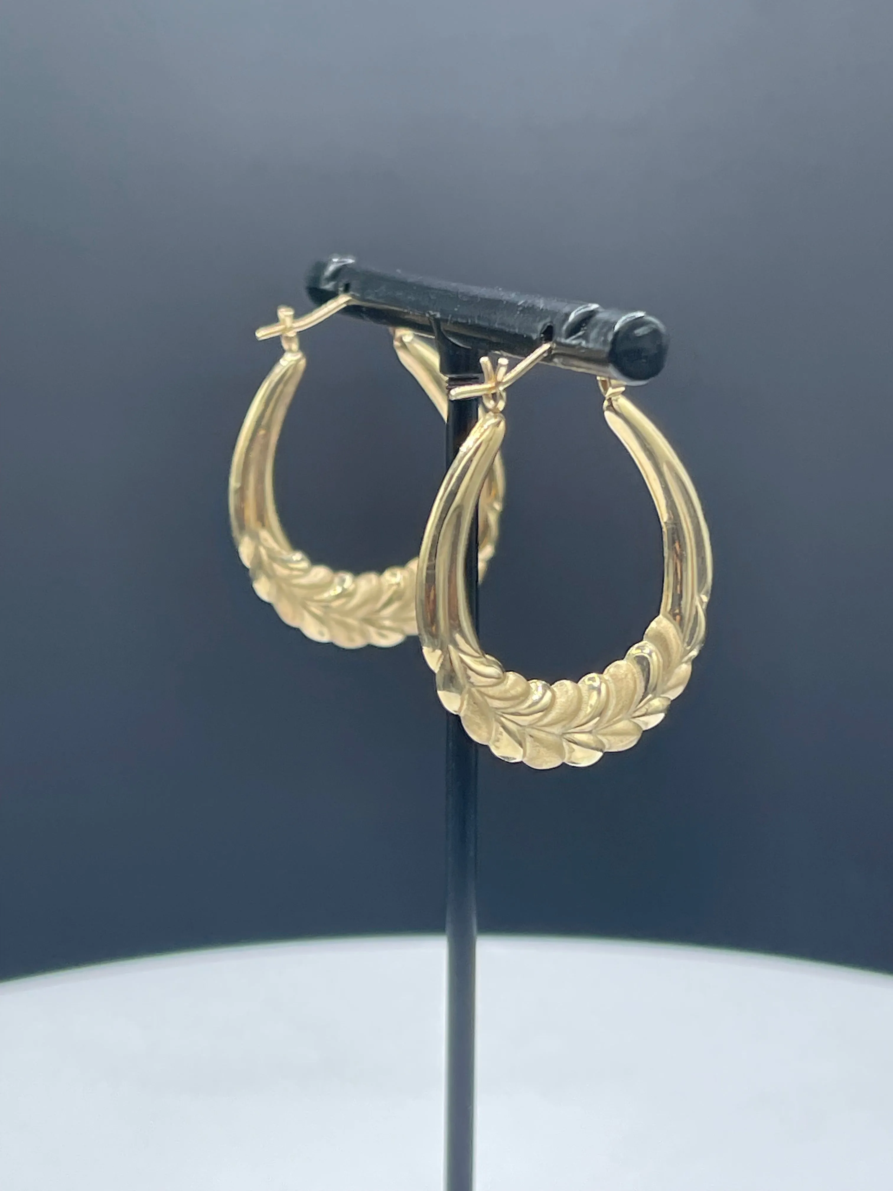 Large 14k Solid Gold Hoop Earrings