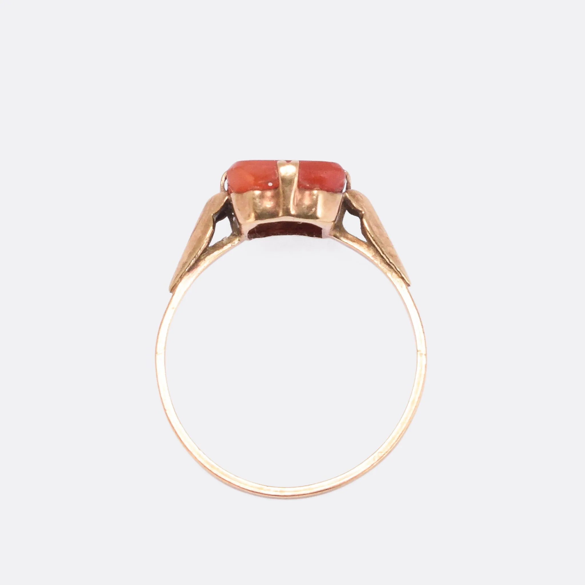 Late Victorian Carnelian Agate Signet Ring