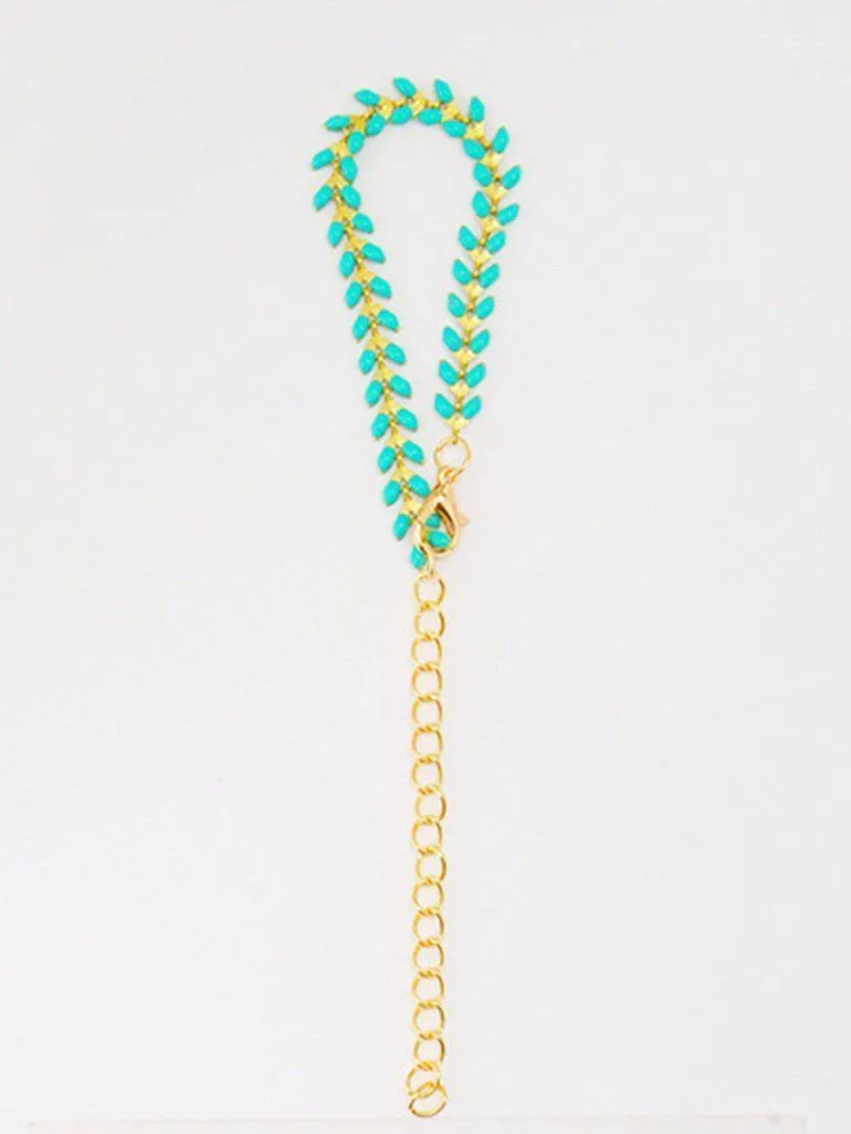 Leaf Shaped Chain Bracelet
