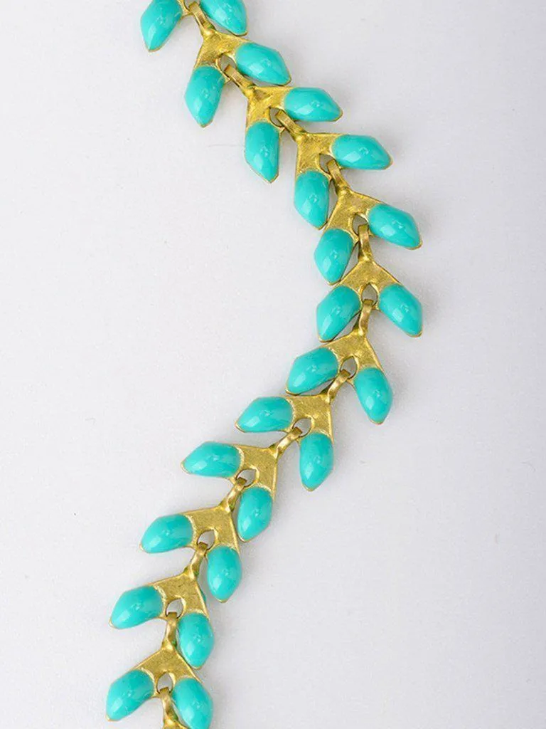 Leaf Shaped Chain Bracelet