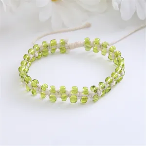 Light Green Acrylic Beaded Layered Bracelet