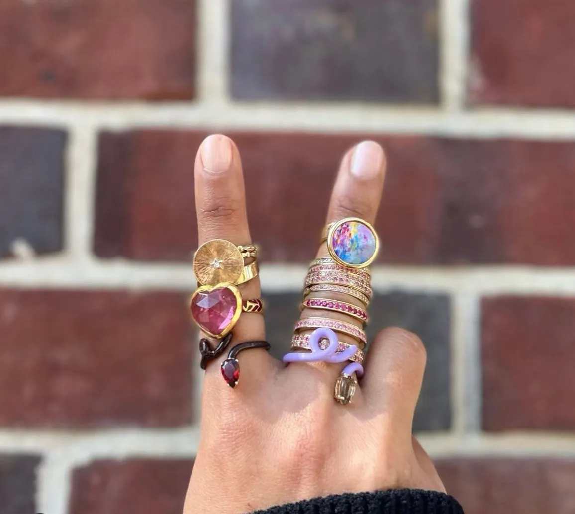 Light Pink Sapphire Goddess Wrap Ring