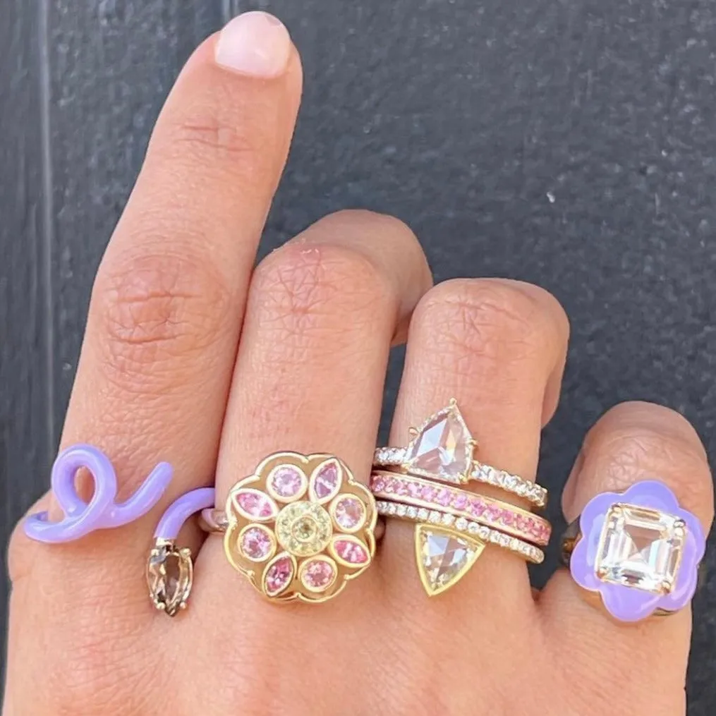 Light Pink Sapphire Goddess Wrap Ring