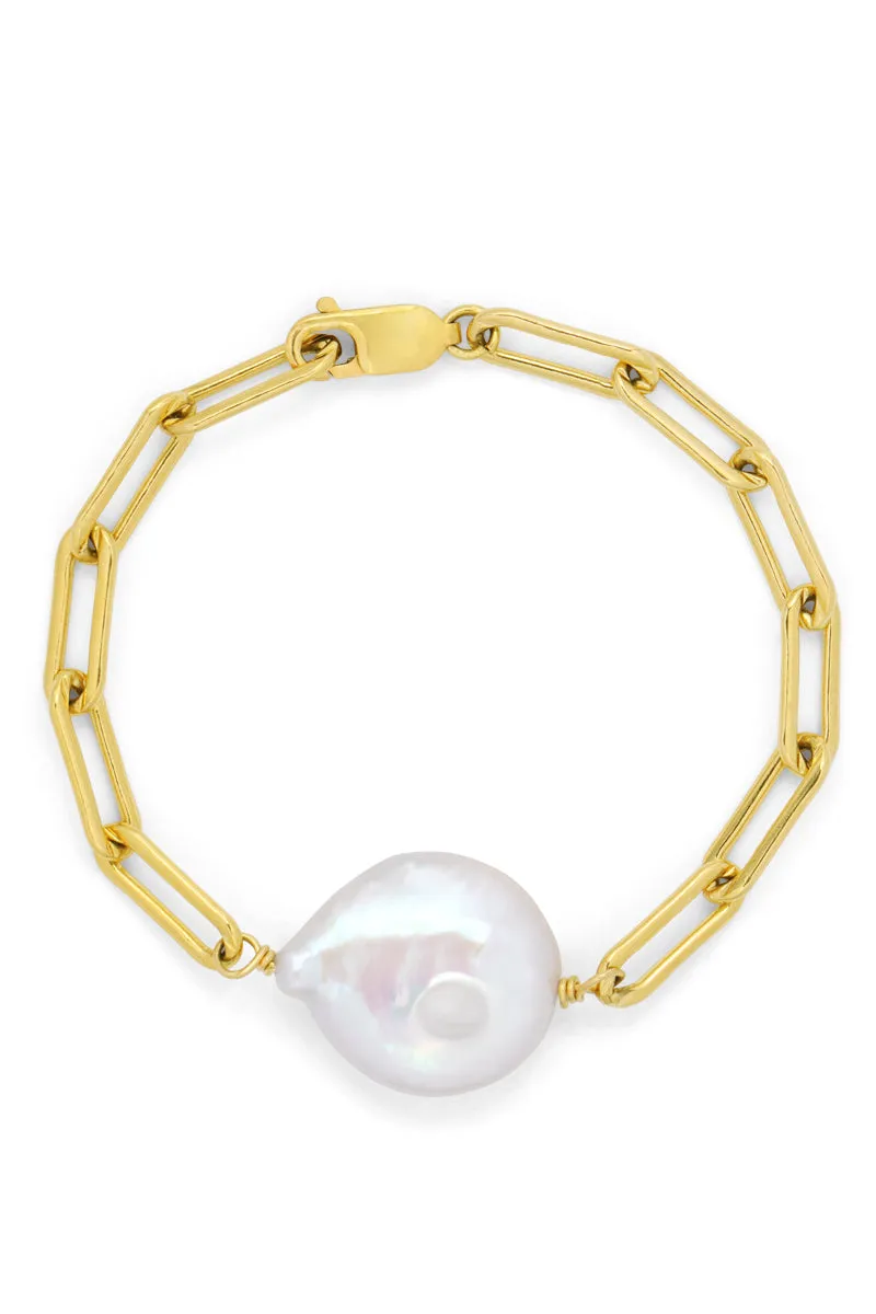 Lilac Pearl Link Bracelet