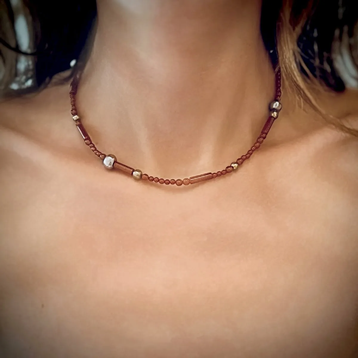 Lucent Pearl Collar Necklace