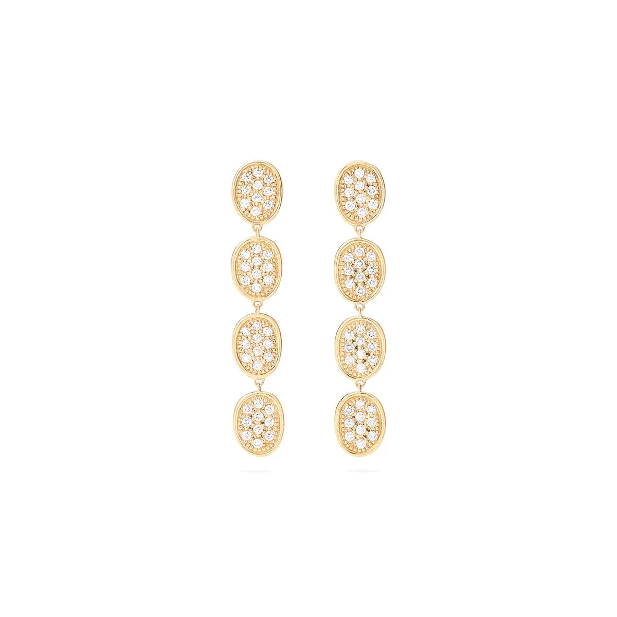 Marco Bicego Lunaria Diamond Pavé Drop Earrings