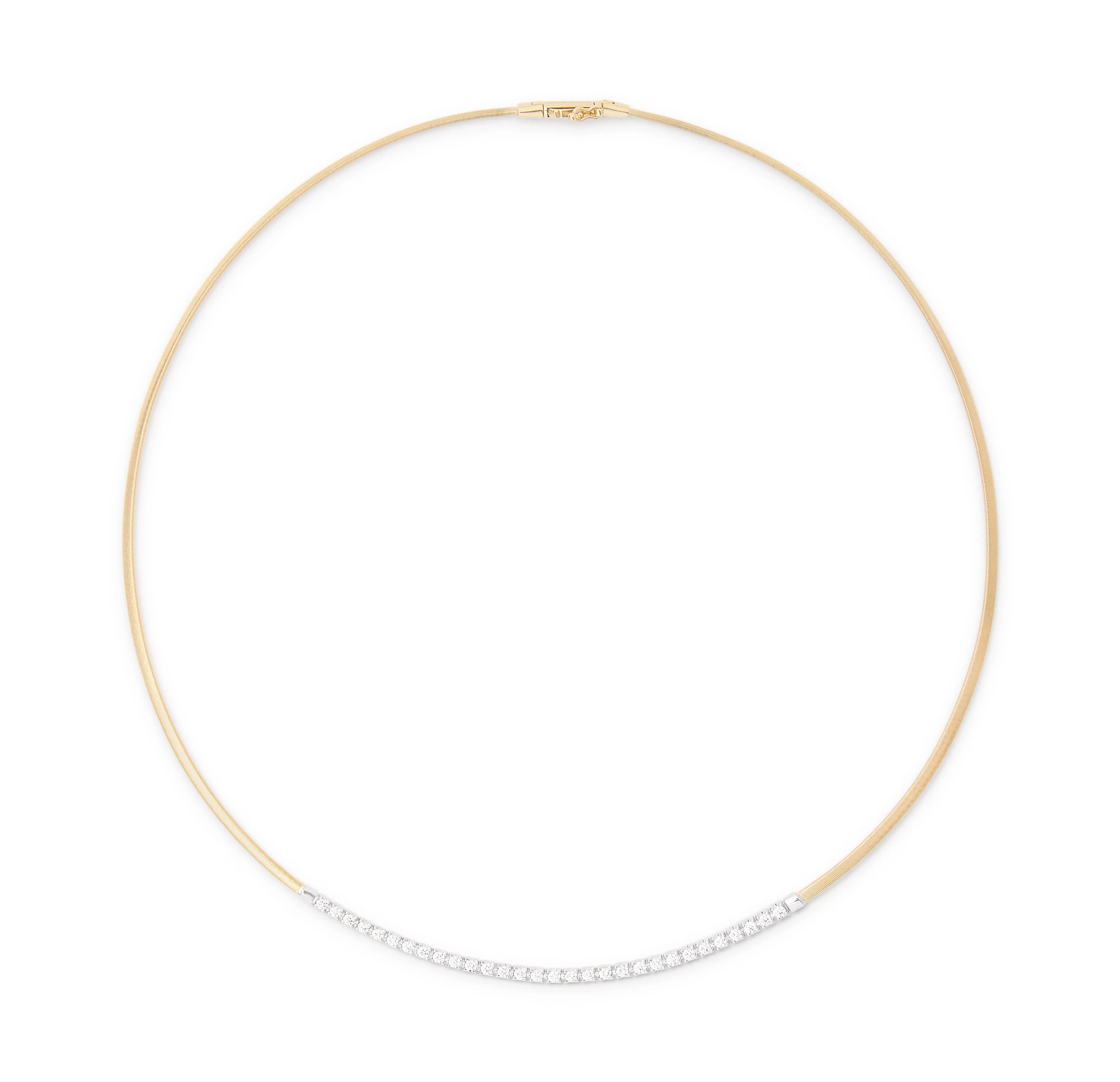 Marco Bicego Masai Yellow Gold Coil Collar with Diamond Bar