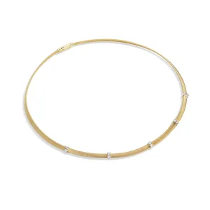Masai 18K Yellow Gold 5 Station Diamond Collar Necklace