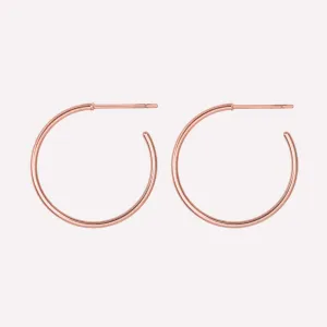MEDIUM HOOP EARRINGS IN ROSE GOLD