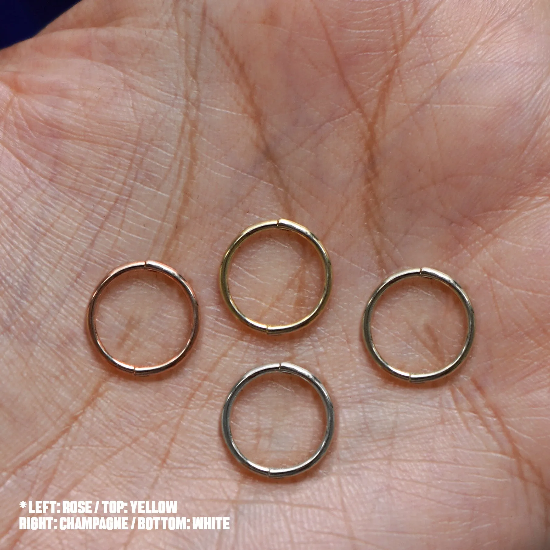 Medium Seamless Huggie Hoops / Piercing