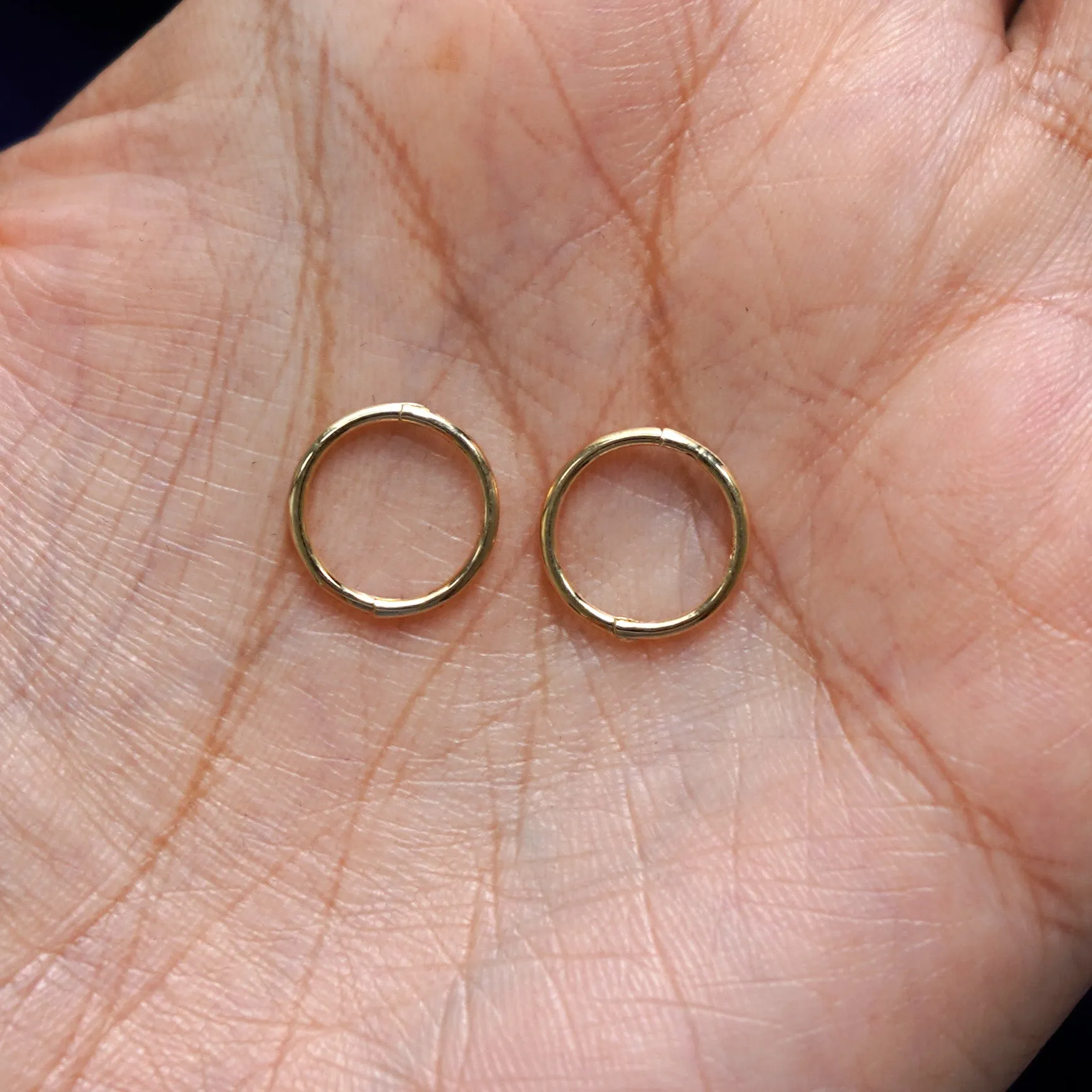 Medium Seamless Huggie Hoops / Piercing