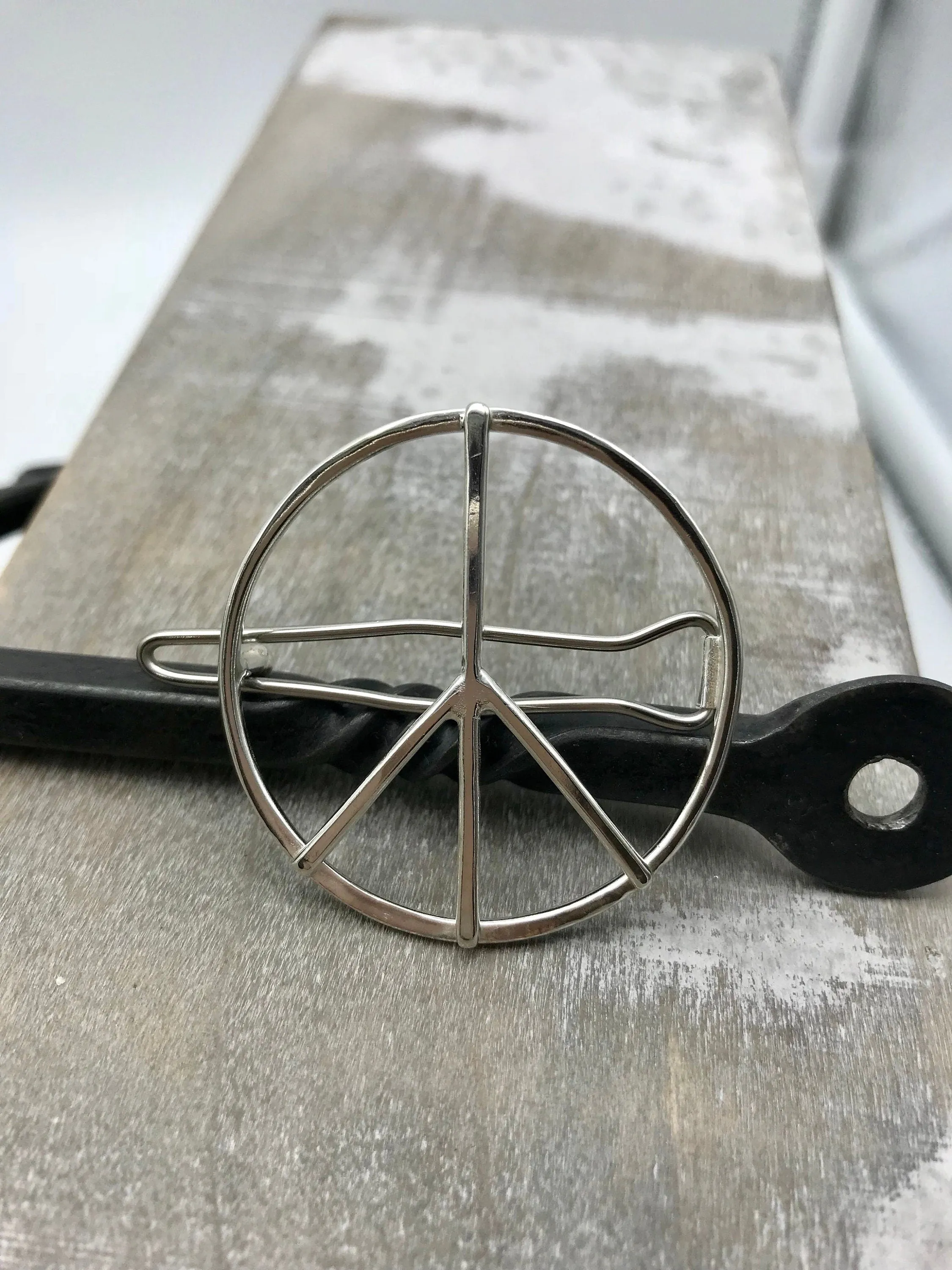 Medium Silver Barrette Hair Jewelry