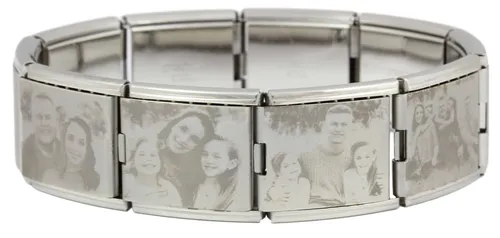 Megalink Full Engraved Photo Bracelet