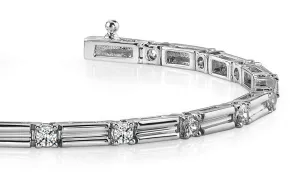 Memento Single Diamond And Link Diamond Bracelet with 1.28 ct.(finished) 2.75mm