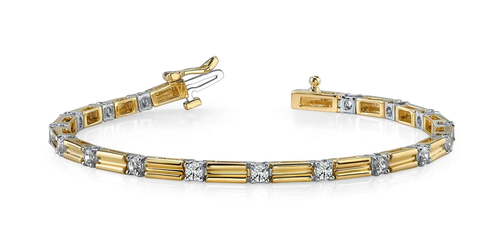 Memento Single Diamond And Link Diamond Bracelet with 1.28 ct.(finished) 2.75mm