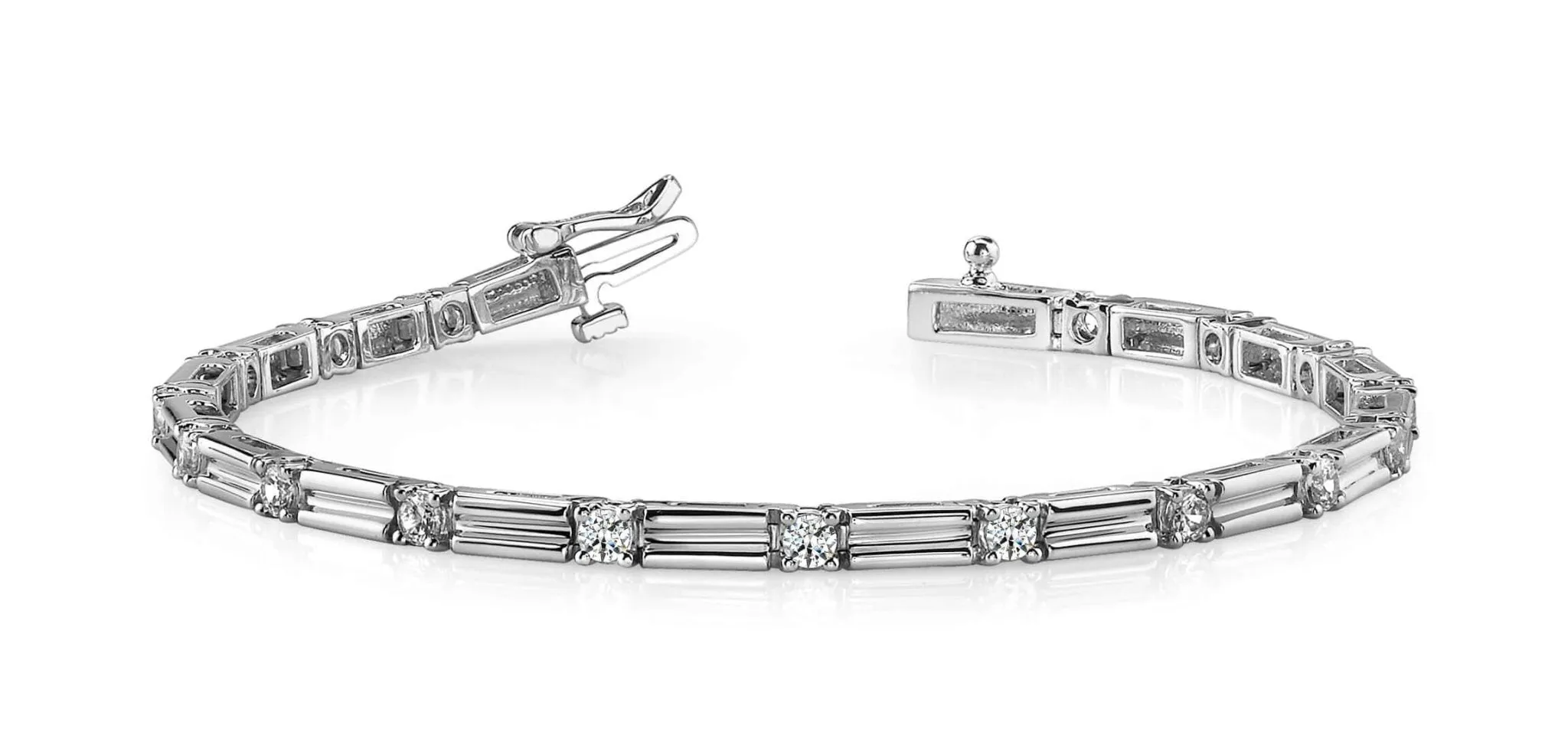 Memento Single Diamond And Link Diamond Bracelet with 1.28 ct.(finished) 2.75mm