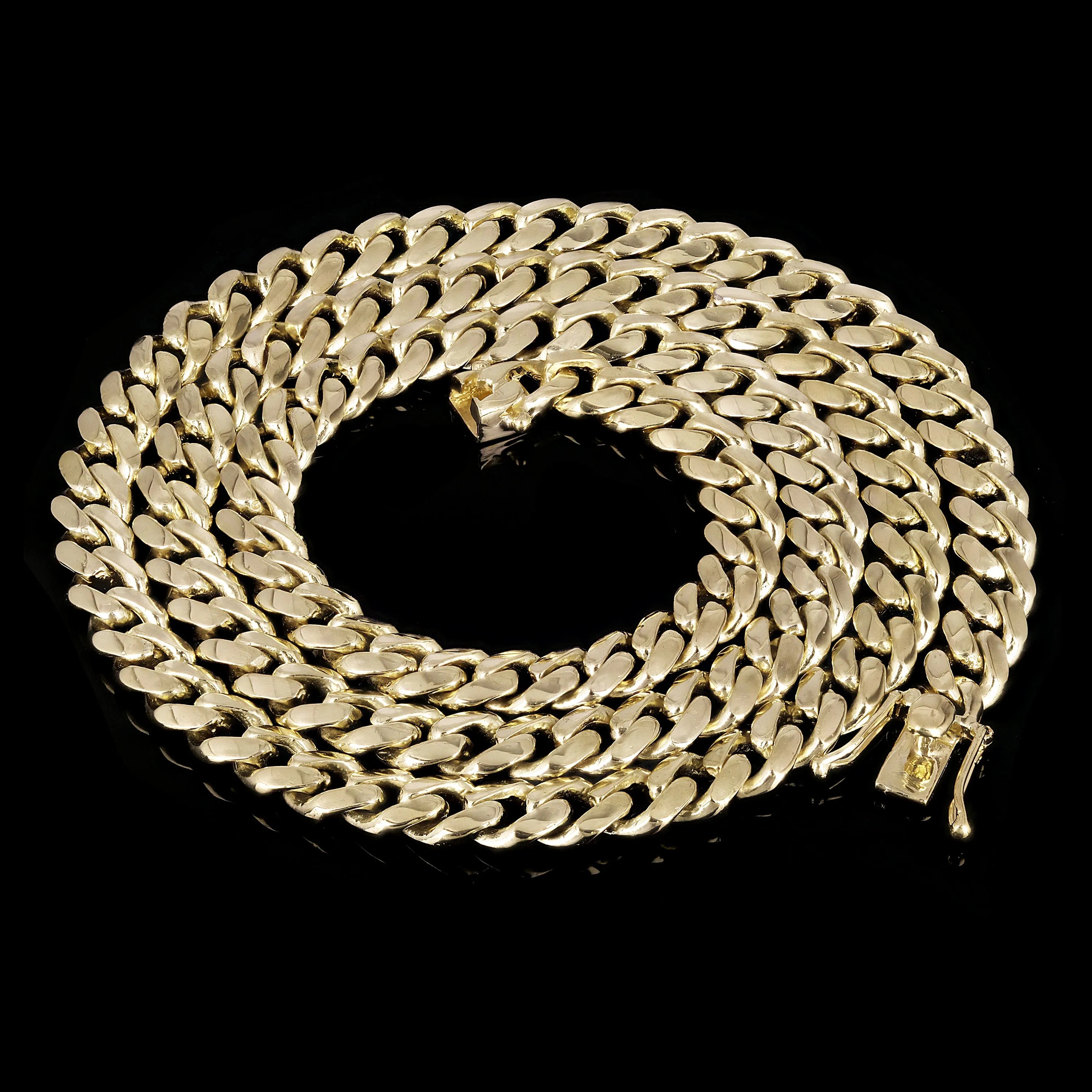 Men's 10k Yellow Gold Solid Miami Cuban Link Bracelet 9.5" 8mm 34.6 grams