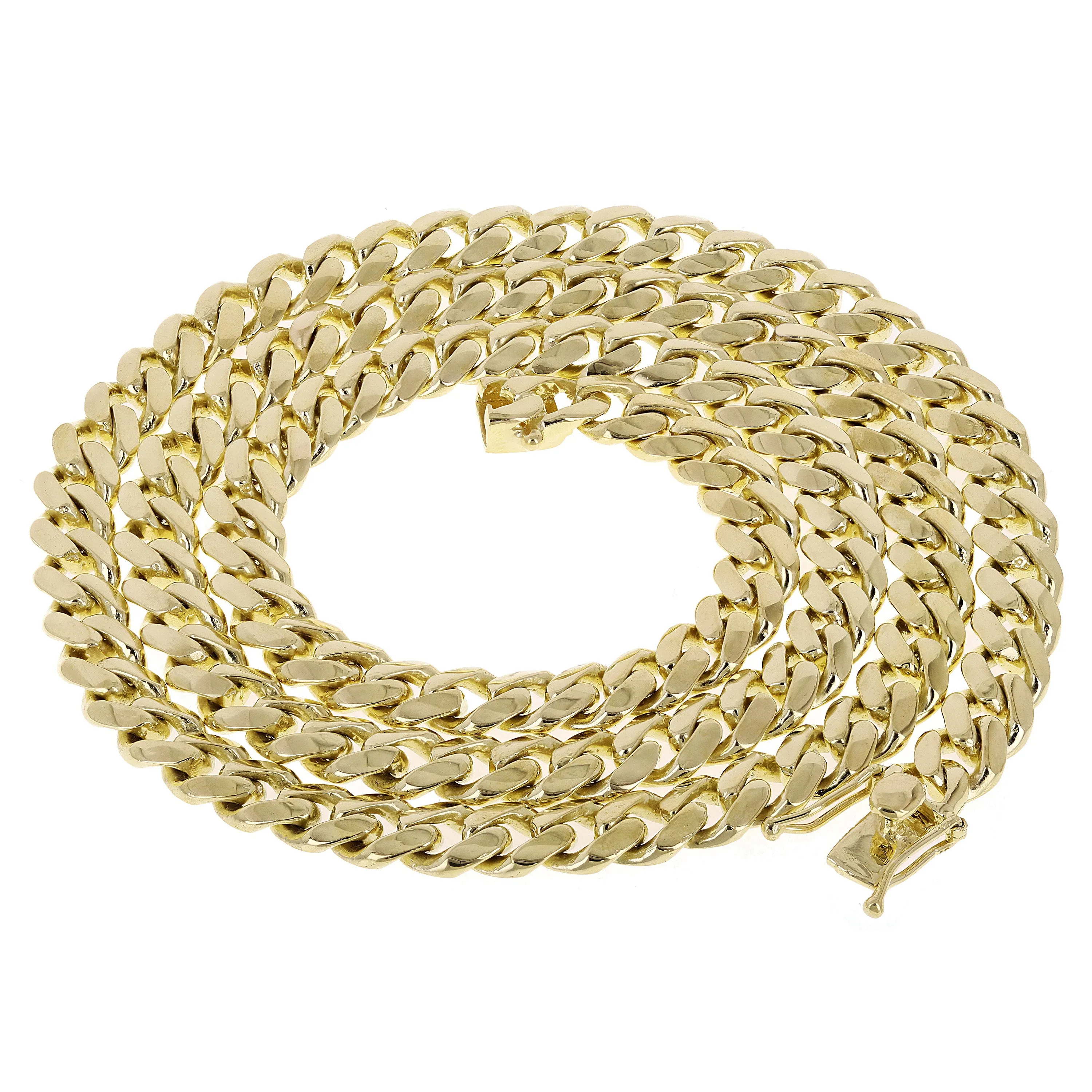 Men's 10k Yellow Gold Solid Miami Cuban Link Bracelet 9.5" 8mm 34.6 grams