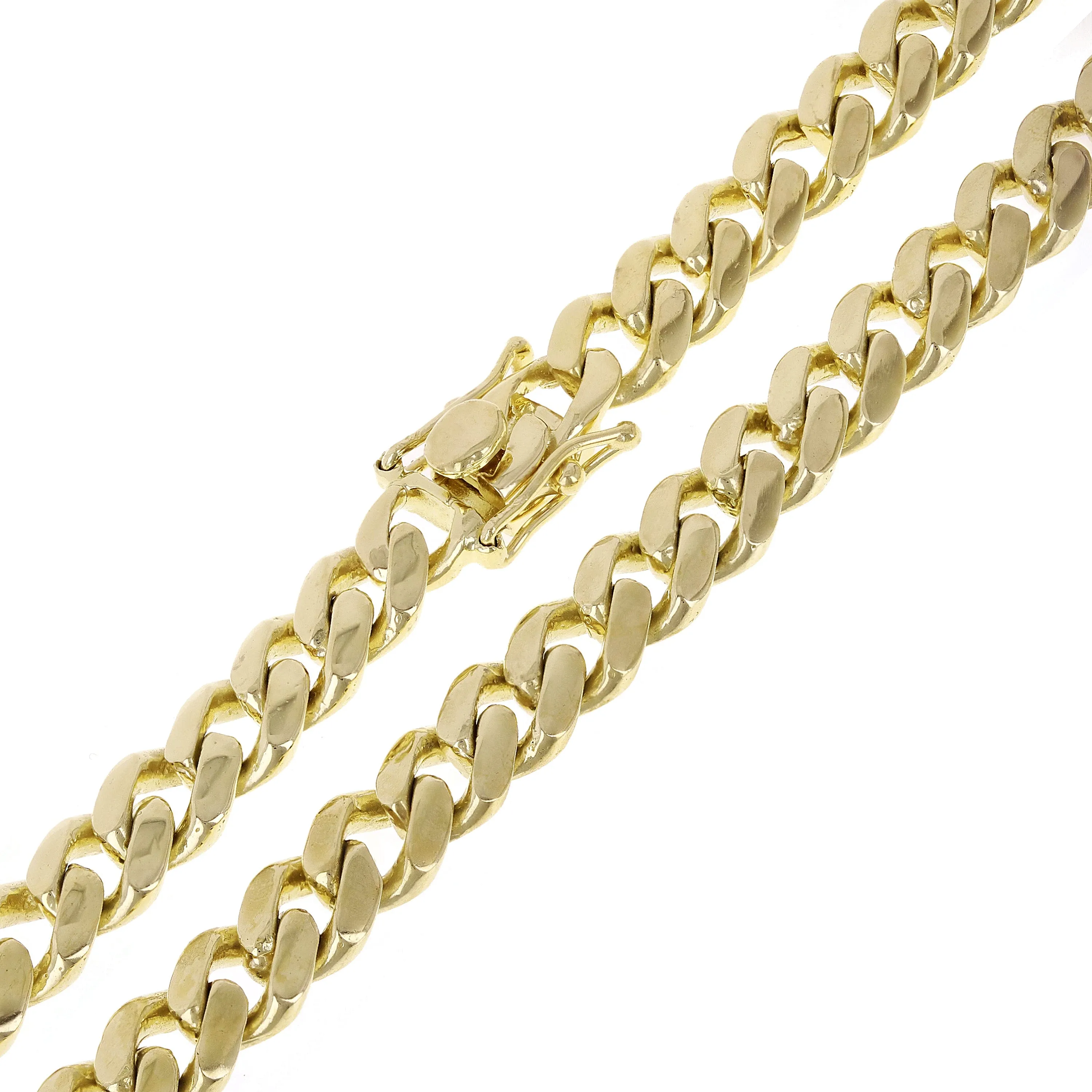 Men's 10k Yellow Gold Solid Miami Cuban Link Bracelet 9.5" 8mm 34.6 grams