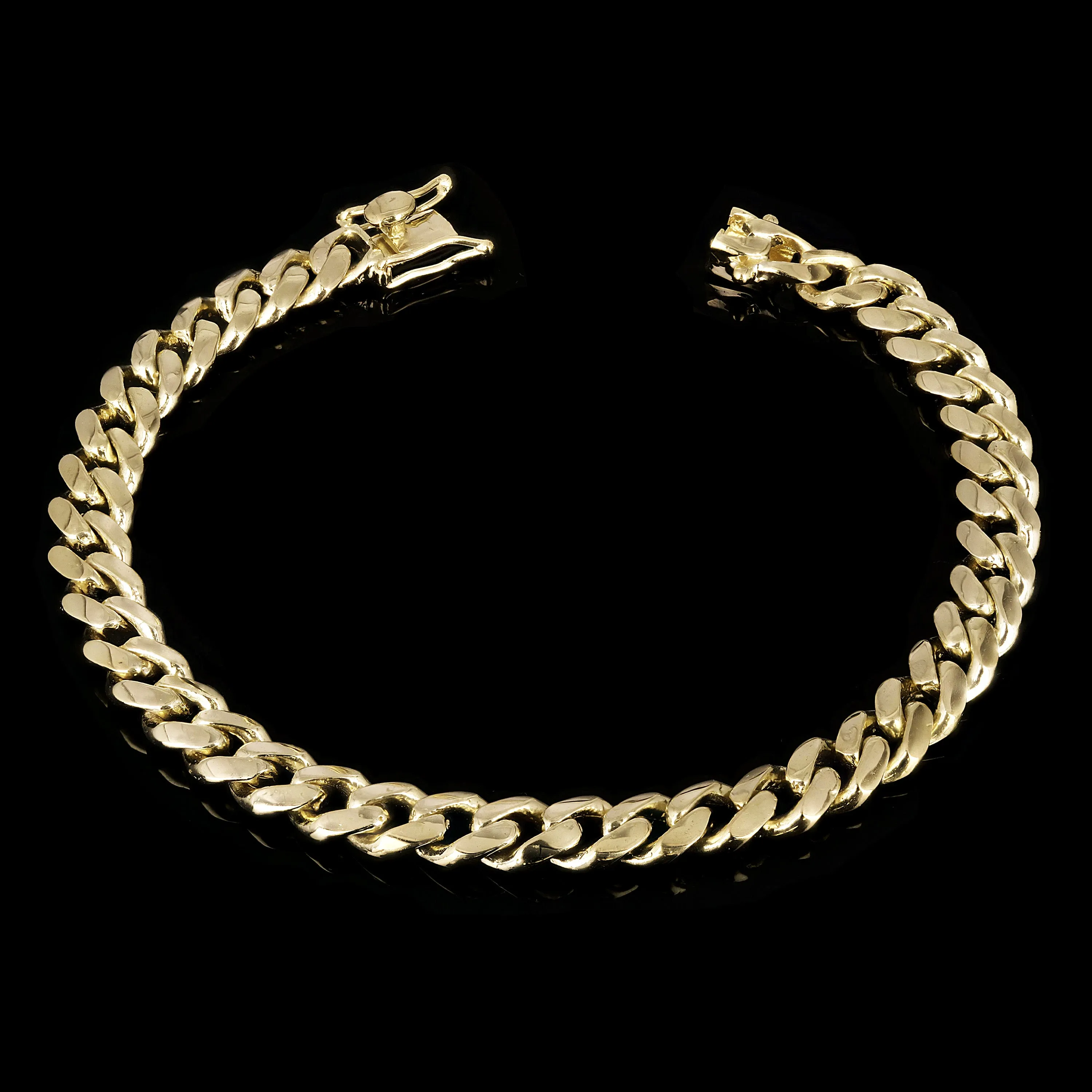 Men's 14k Yellow Gold Solid Miami Cuban Link Bracelet 9" 8mm 36.6 grams