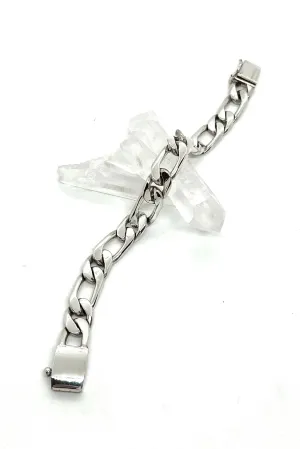 Men’s Handcrafted Sterling Silver Figaro Link Bracelet