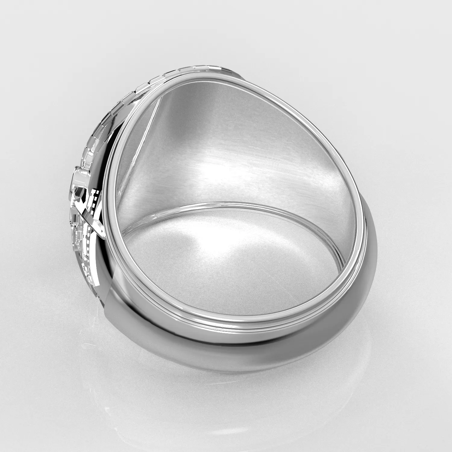Men's Heavy Solid 925 Sterling Silver Freemason Master Mason Class Ring Oxidized