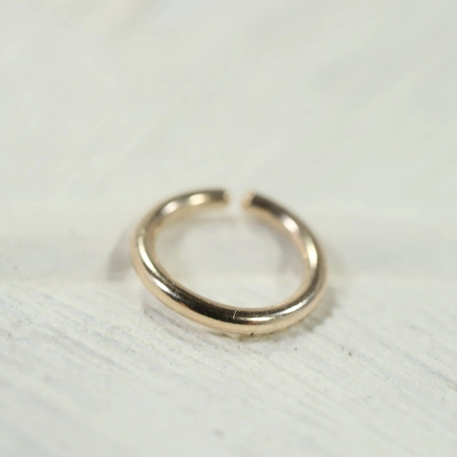 Mens Thick Gauge Plain Hoop SINGLE - 12 Gauge, Choose Your Diameter and Metal