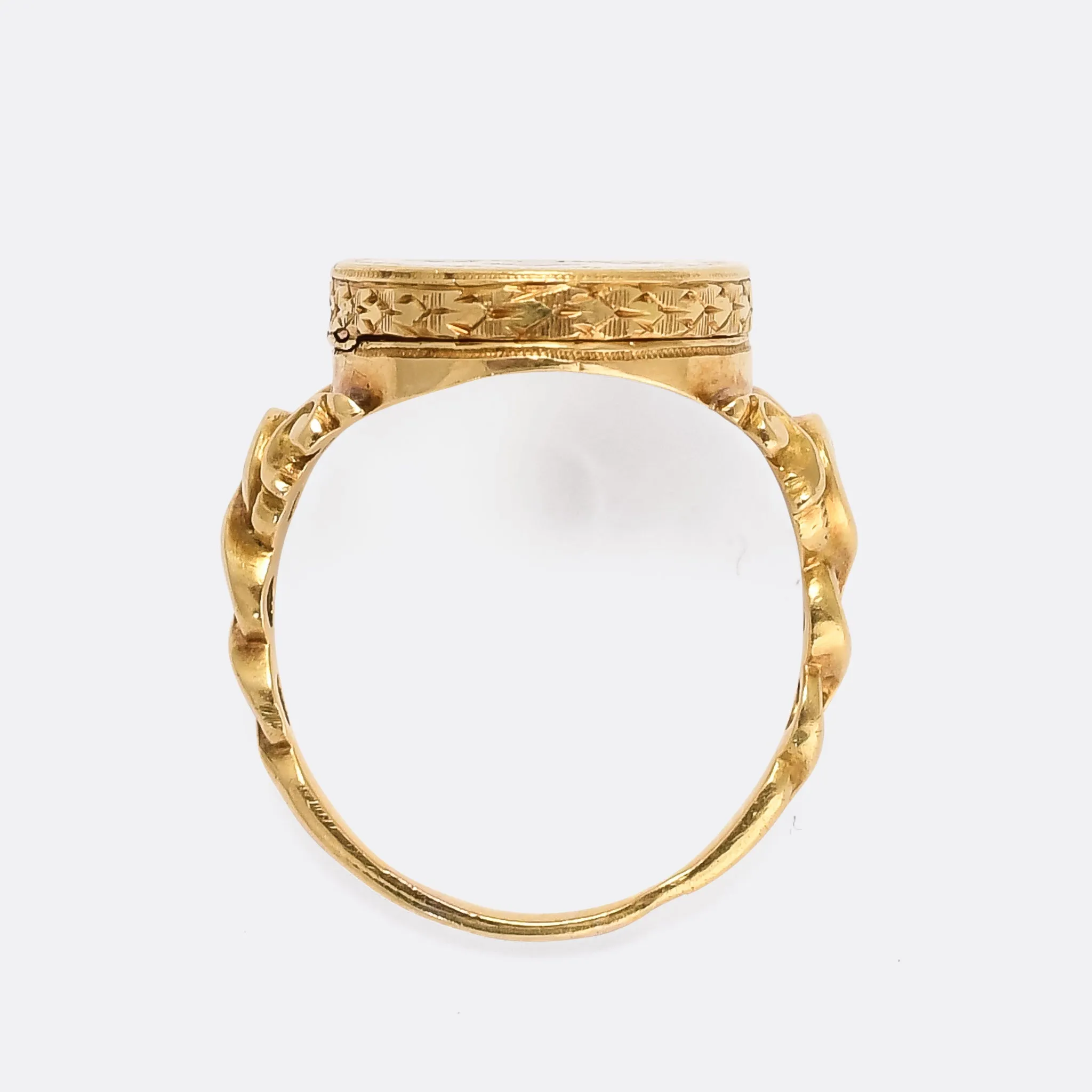 Mid-Victorian Enamel Cross "Poison Ring"