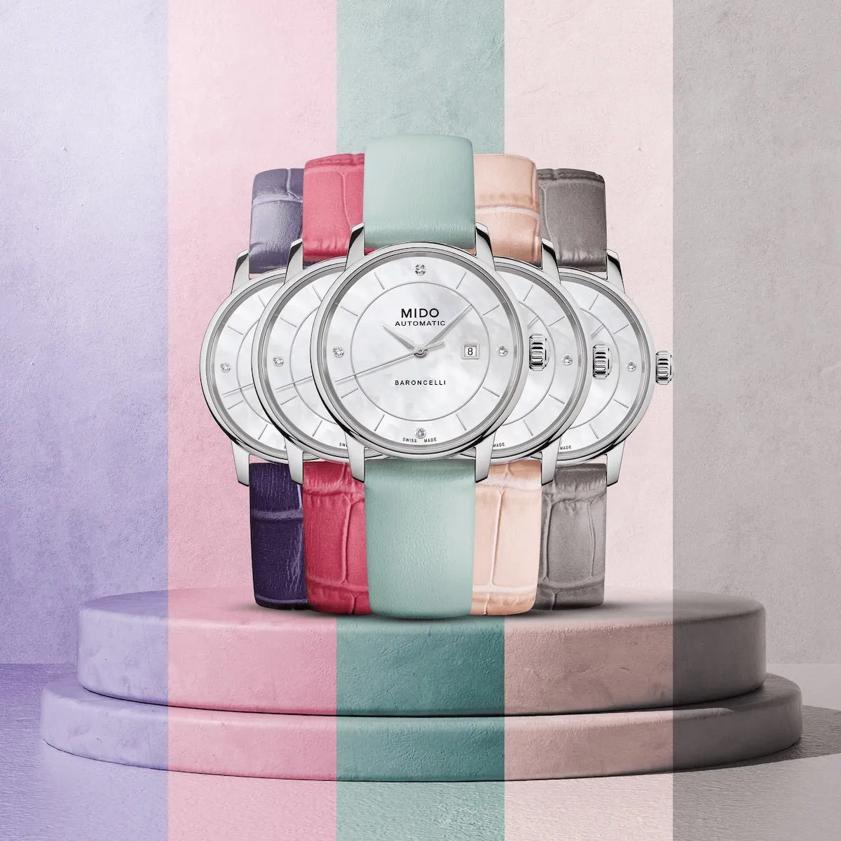 MIDO BARONCELLI SIGNATURE LADY COLOURS -SPECIAL EDITION (4 EXTRA STRAPS)