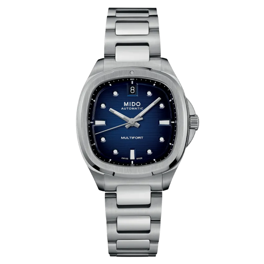 MIDO MULTIFORT TV 35mm BLUE ON BRACELET