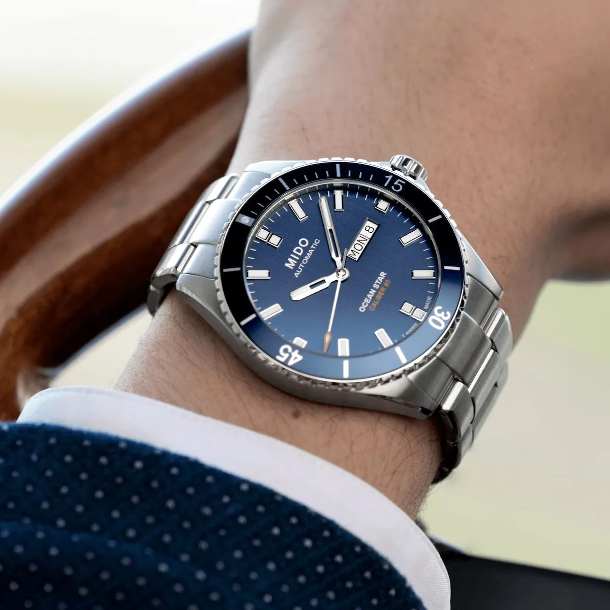 MIDO OCEAN STAR 200 BLUE ON BRACELET