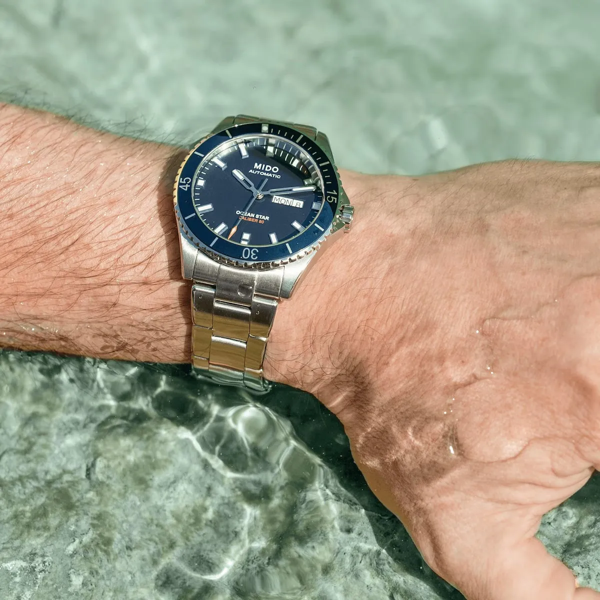 MIDO OCEAN STAR 200 BLUE ON BRACELET