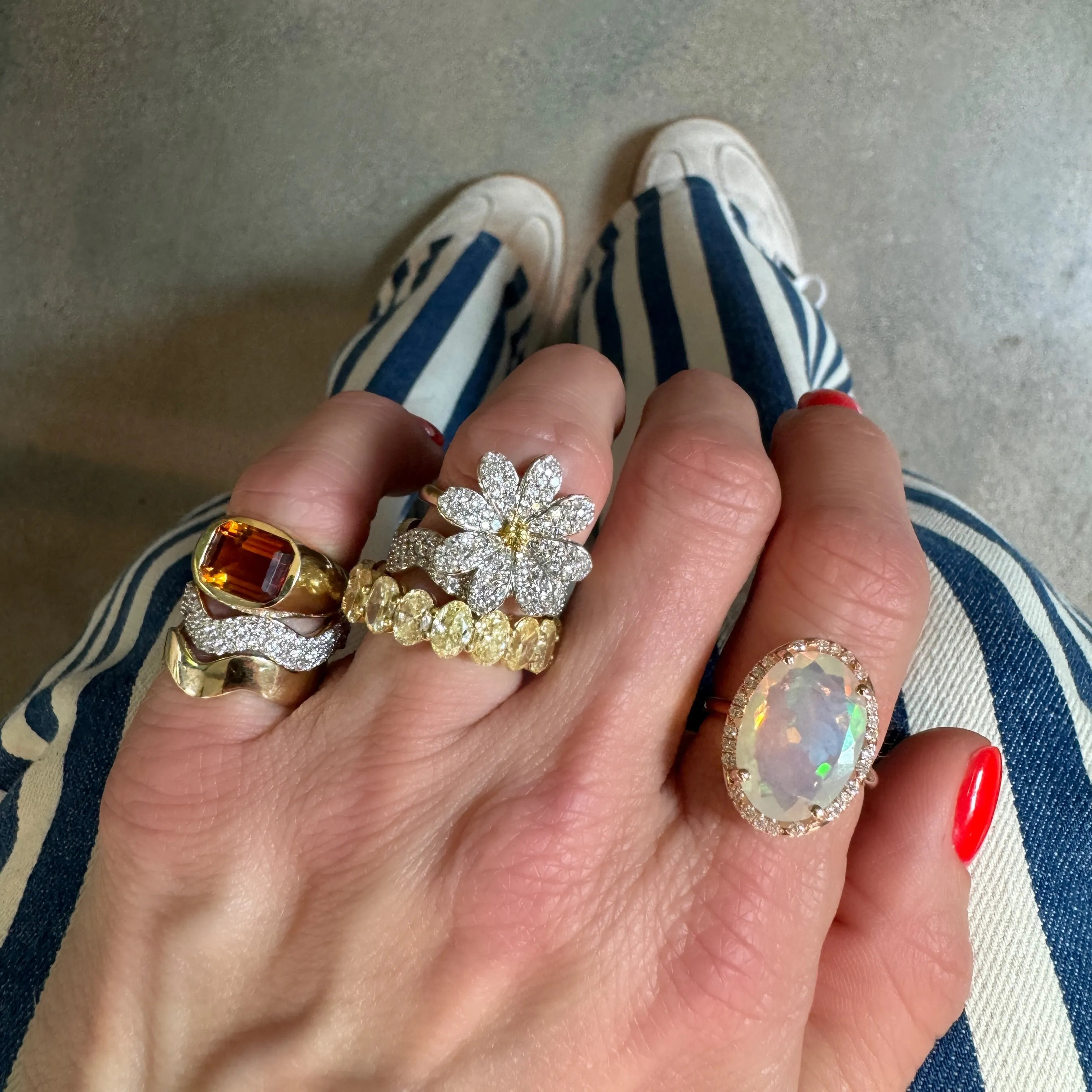 Milestones by AB for Eriness Diamond Daisy Ring