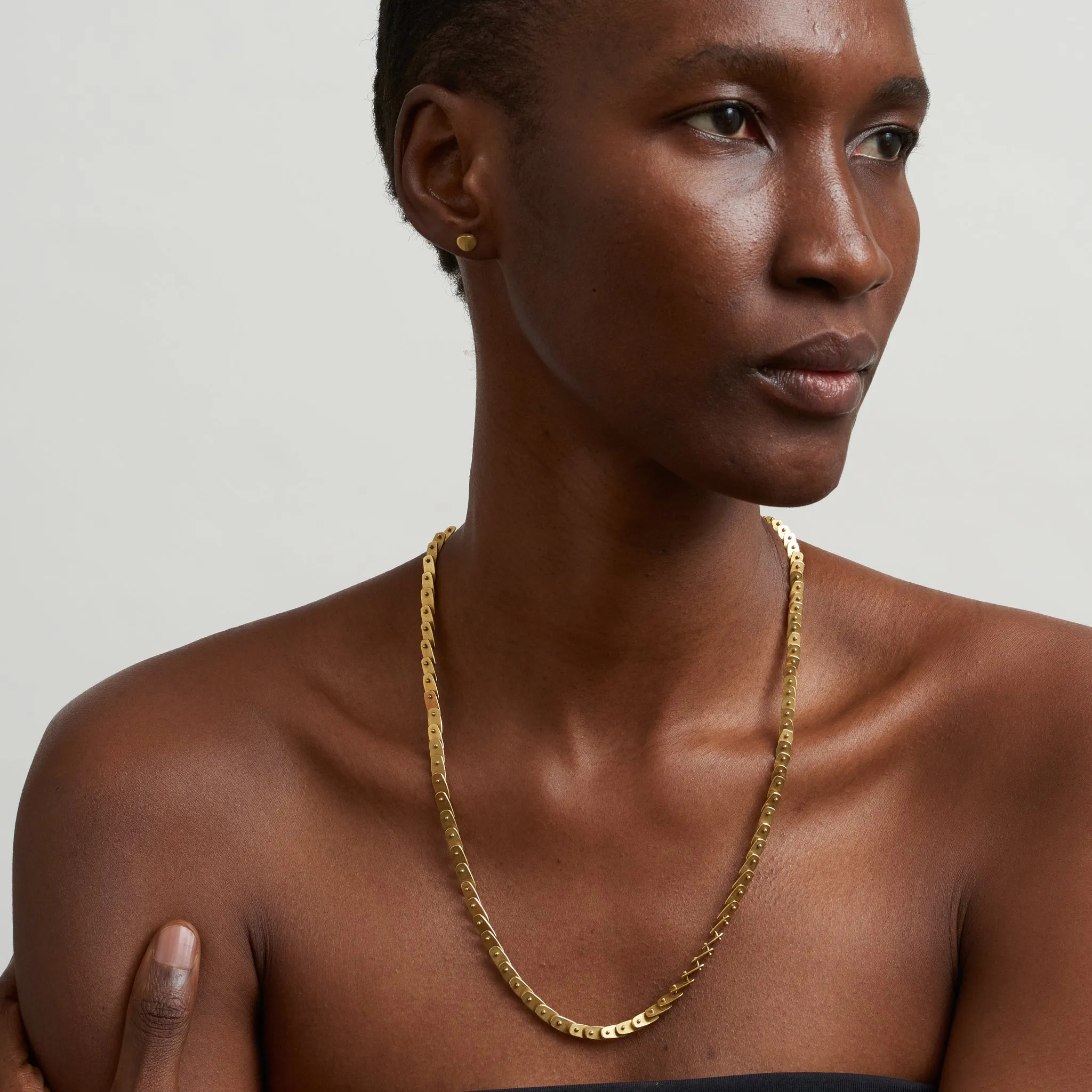 Mini Escamas Collar, 19k Gold