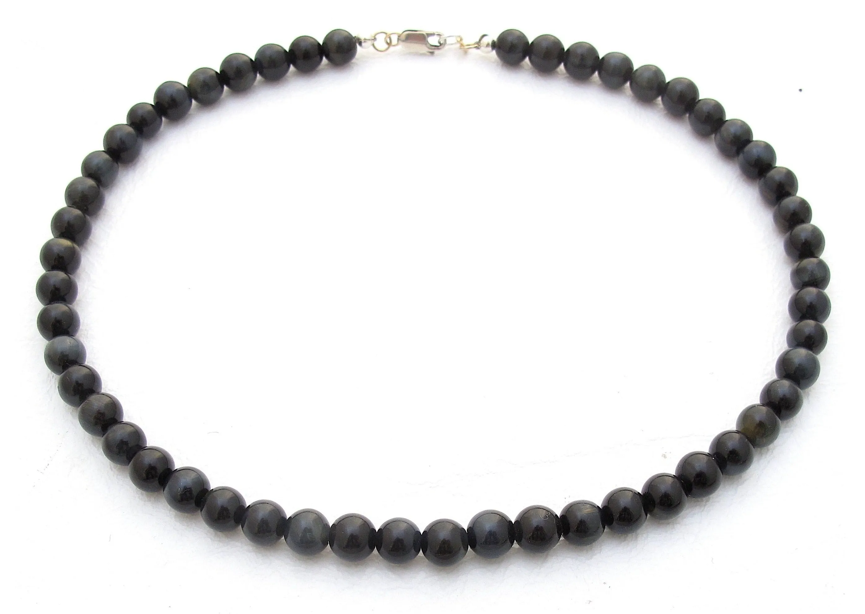 Mini Globe Tiger's Eye Collar Necklace