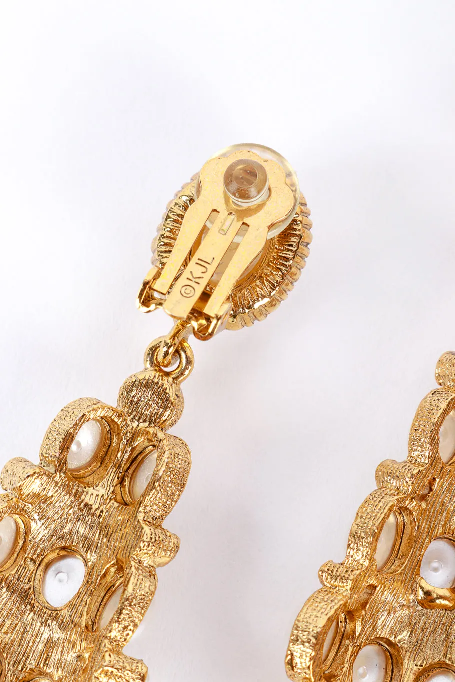 Mismatched Pearl & Rhinestone Chandelier Earrings